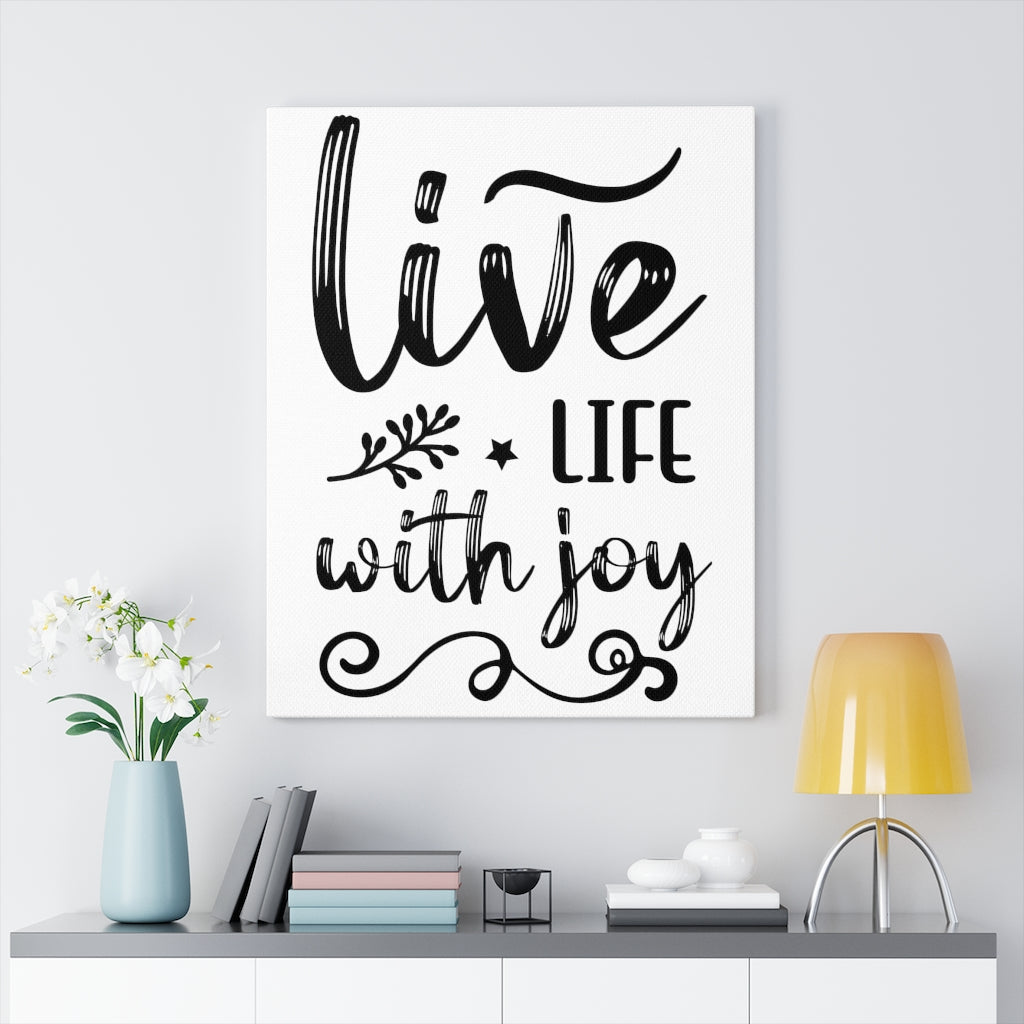 Scripture Walls Inspirational Wall Art Live Life With Joy Wall Art Motivation Wall Decor for Home Office Gym Inspiring Success Quote Print Ready to Hang Unframed-Express Your Love Gifts