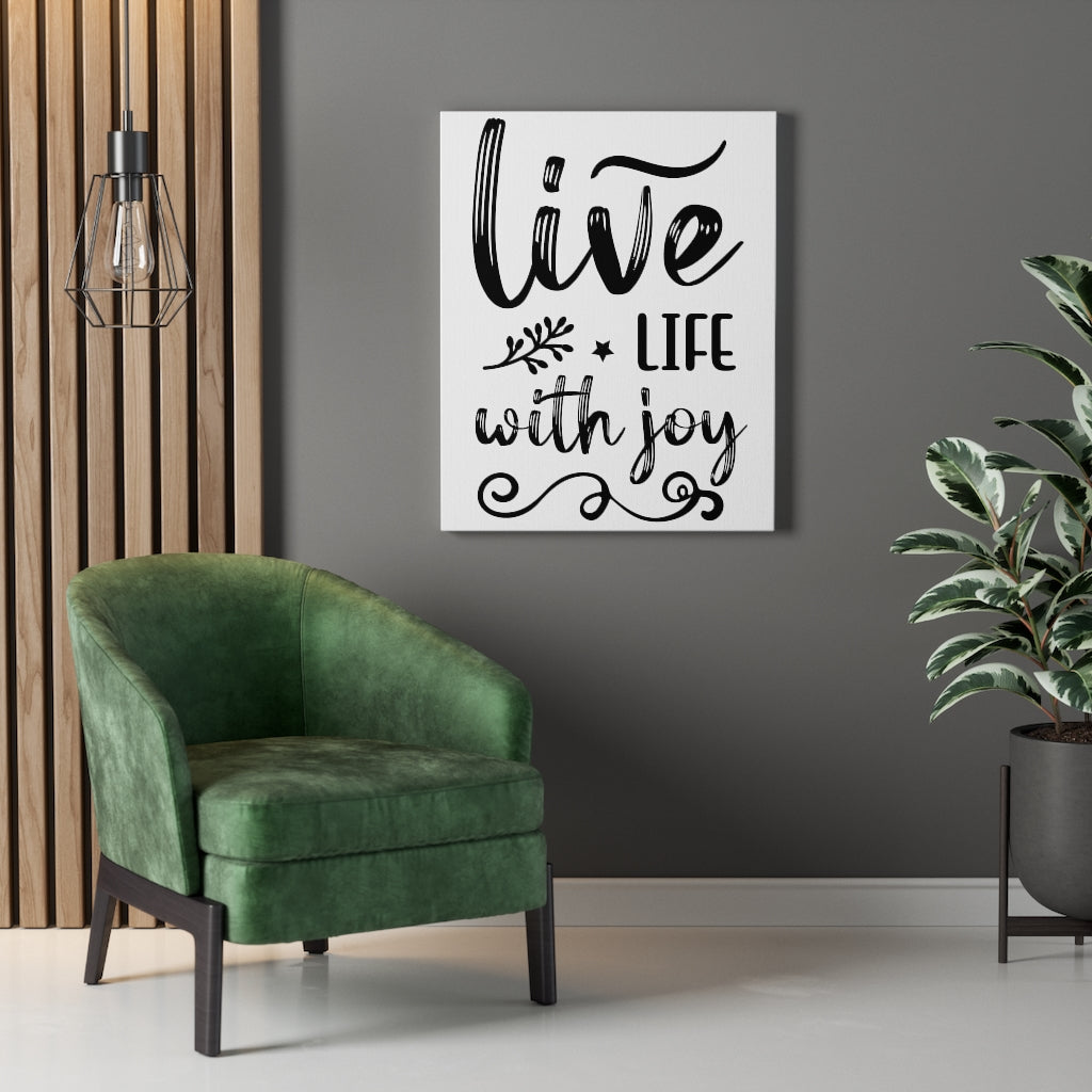 Scripture Walls Inspirational Wall Art Live Life With Joy Wall Art Motivation Wall Decor for Home Office Gym Inspiring Success Quote Print Ready to Hang Unframed-Express Your Love Gifts