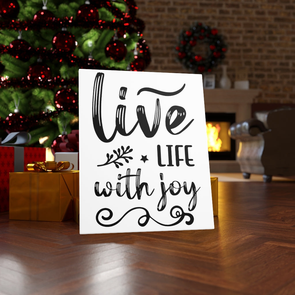 Scripture Walls Inspirational Wall Art Live Life With Joy Wall Art Motivation Wall Decor for Home Office Gym Inspiring Success Quote Print Ready to Hang Unframed-Express Your Love Gifts