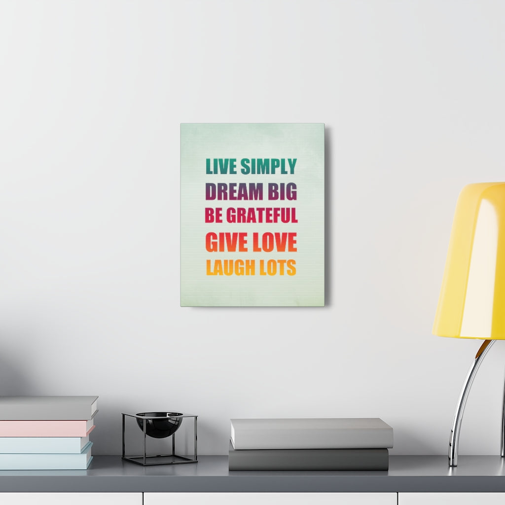 Scripture Walls Inspirational Wall Art Live Simply Dream Big Motivation Wall Decor for Home Office Gym Inspiring Success Quote Print Ready to Hang Unframed-Express Your Love Gifts