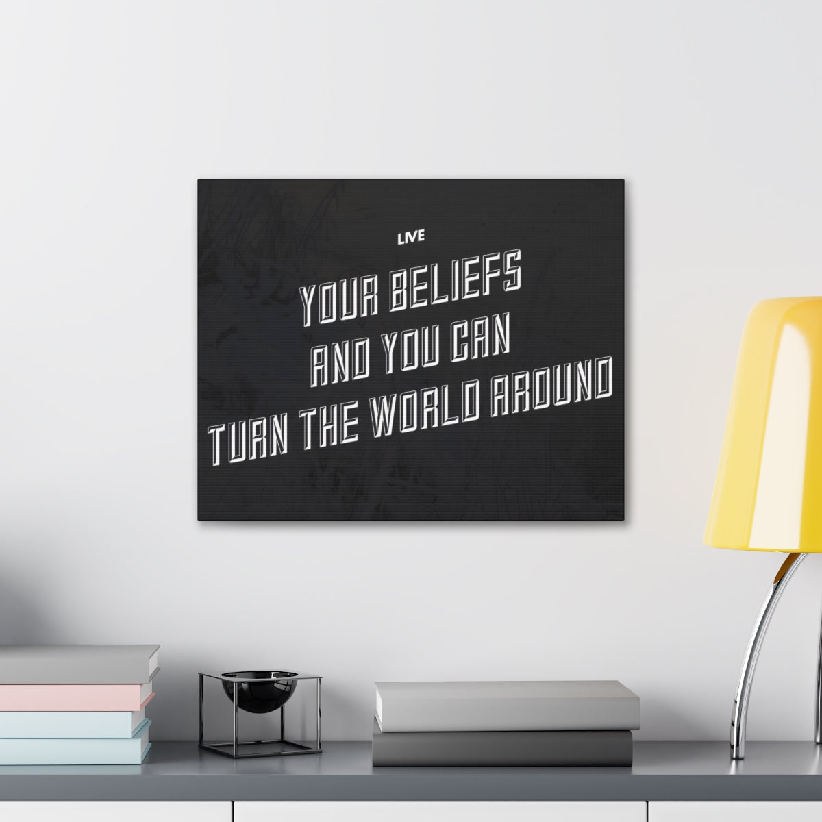 Scripture Walls Inspirational Wall Art Live Your Beliefs Motivation Wall Decor for Home Office Gym Inspiring Success Quote Print Ready to Hang Unframed-Express Your Love Gifts