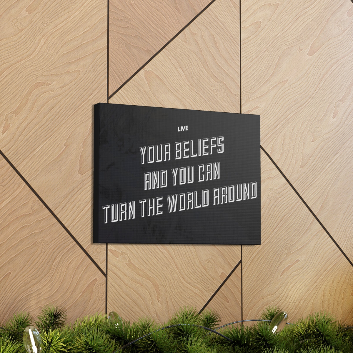 Scripture Walls Inspirational Wall Art Live Your Beliefs Motivation Wall Decor for Home Office Gym Inspiring Success Quote Print Ready to Hang Unframed-Express Your Love Gifts