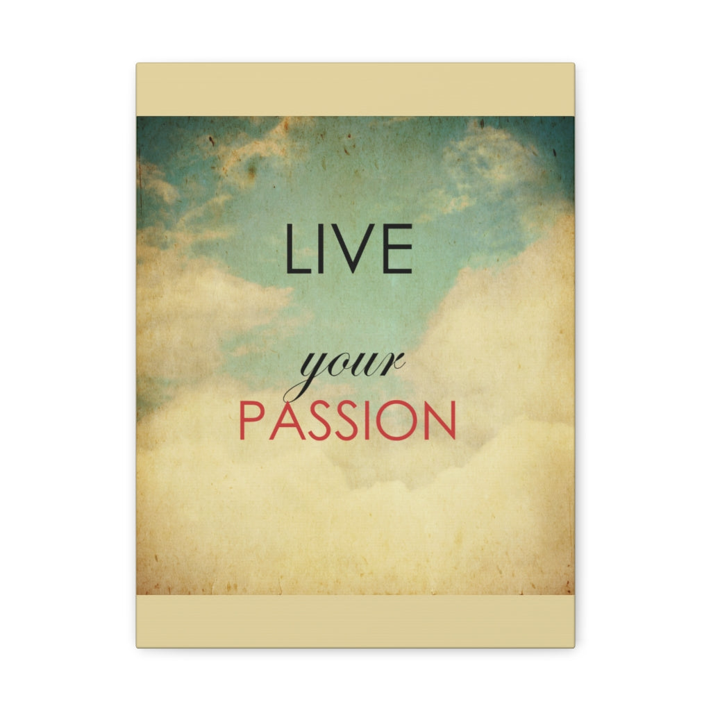 Scripture Walls Inspirational Wall Art Live Your Passion Sky Motivation Wall Decor for Home Office Gym Inspiring Success Quote Print Ready to Hang Unframed-Express Your Love Gifts