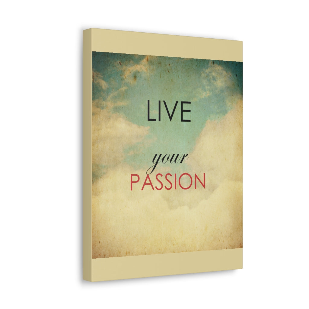 Scripture Walls Inspirational Wall Art Live Your Passion Sky Motivation Wall Decor for Home Office Gym Inspiring Success Quote Print Ready to Hang Unframed-Express Your Love Gifts