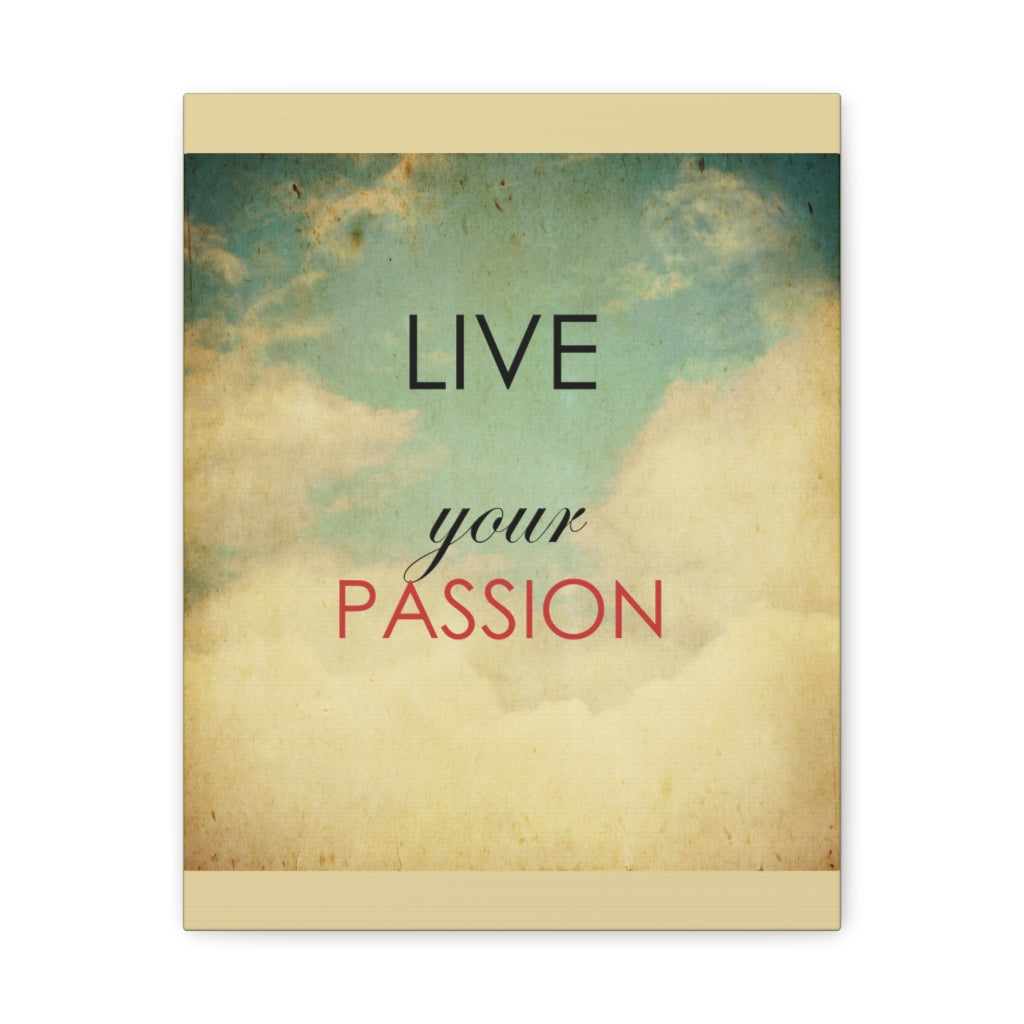 Scripture Walls Inspirational Wall Art Live Your Passion Sky Motivation Wall Decor for Home Office Gym Inspiring Success Quote Print Ready to Hang Unframed-Express Your Love Gifts