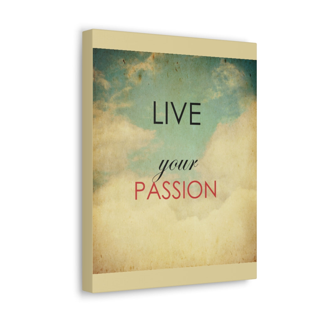 Scripture Walls Inspirational Wall Art Live Your Passion Sky Motivation Wall Decor for Home Office Gym Inspiring Success Quote Print Ready to Hang Unframed-Express Your Love Gifts