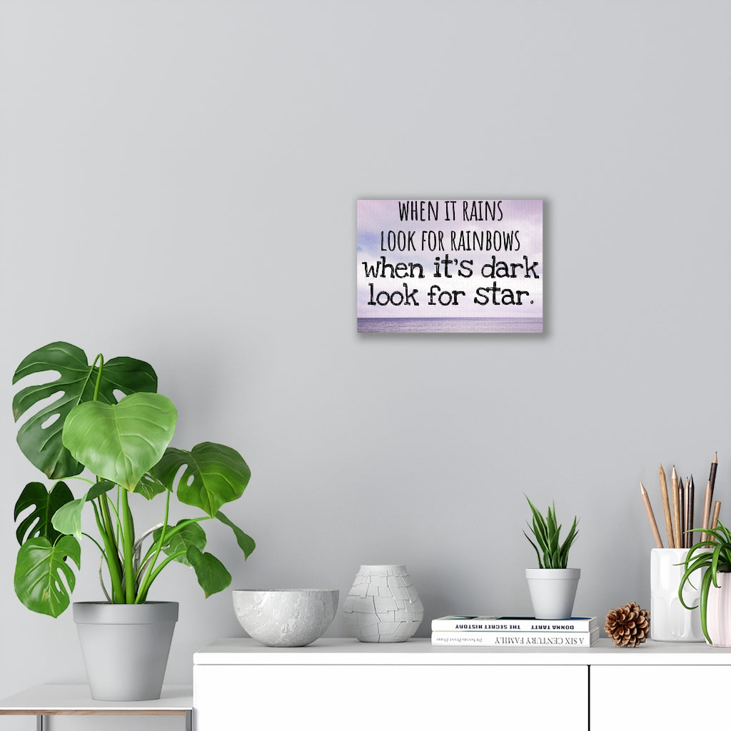 Scripture Walls Inspirational Wall Art Look For Rainbows Wall Art Motivational Motto Inspiring Prints Artwork Decor Ready to Hang Unframed-Express Your Love Gifts