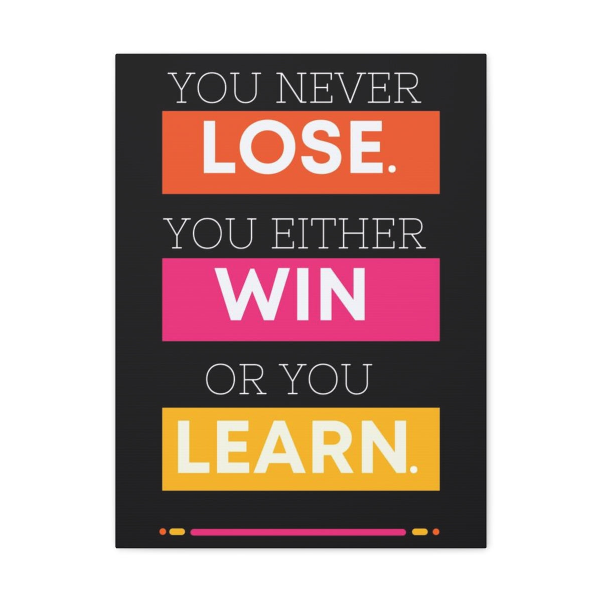 Scripture Walls Inspirational Wall Art Lose Win Learn Motivation Wall Decor for Home Office Gym Inspiring Success Quote Print Ready to Hang Unframed-Express Your Love Gifts