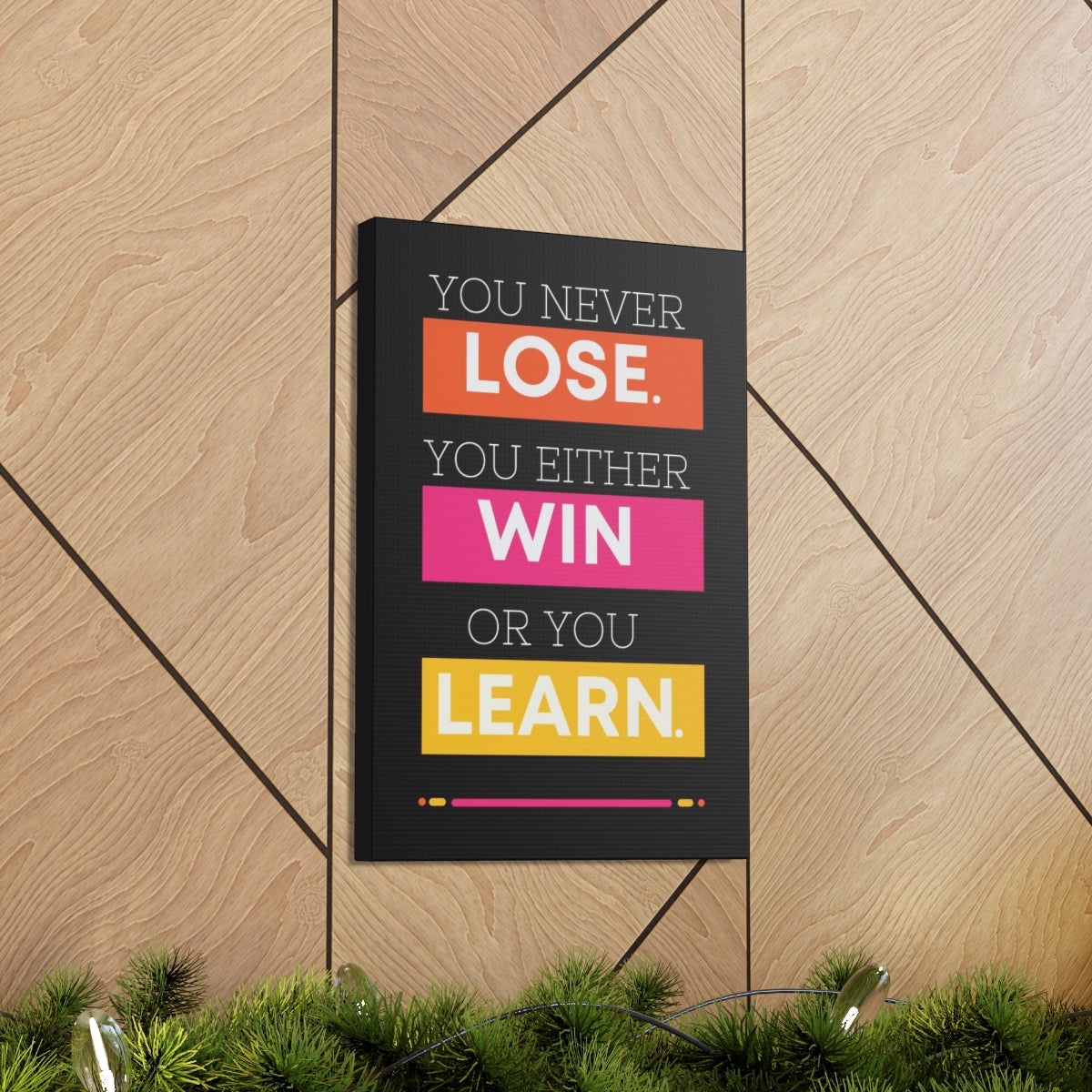 Scripture Walls Inspirational Wall Art Lose Win Learn Motivation Wall Decor for Home Office Gym Inspiring Success Quote Print Ready to Hang Unframed-Express Your Love Gifts