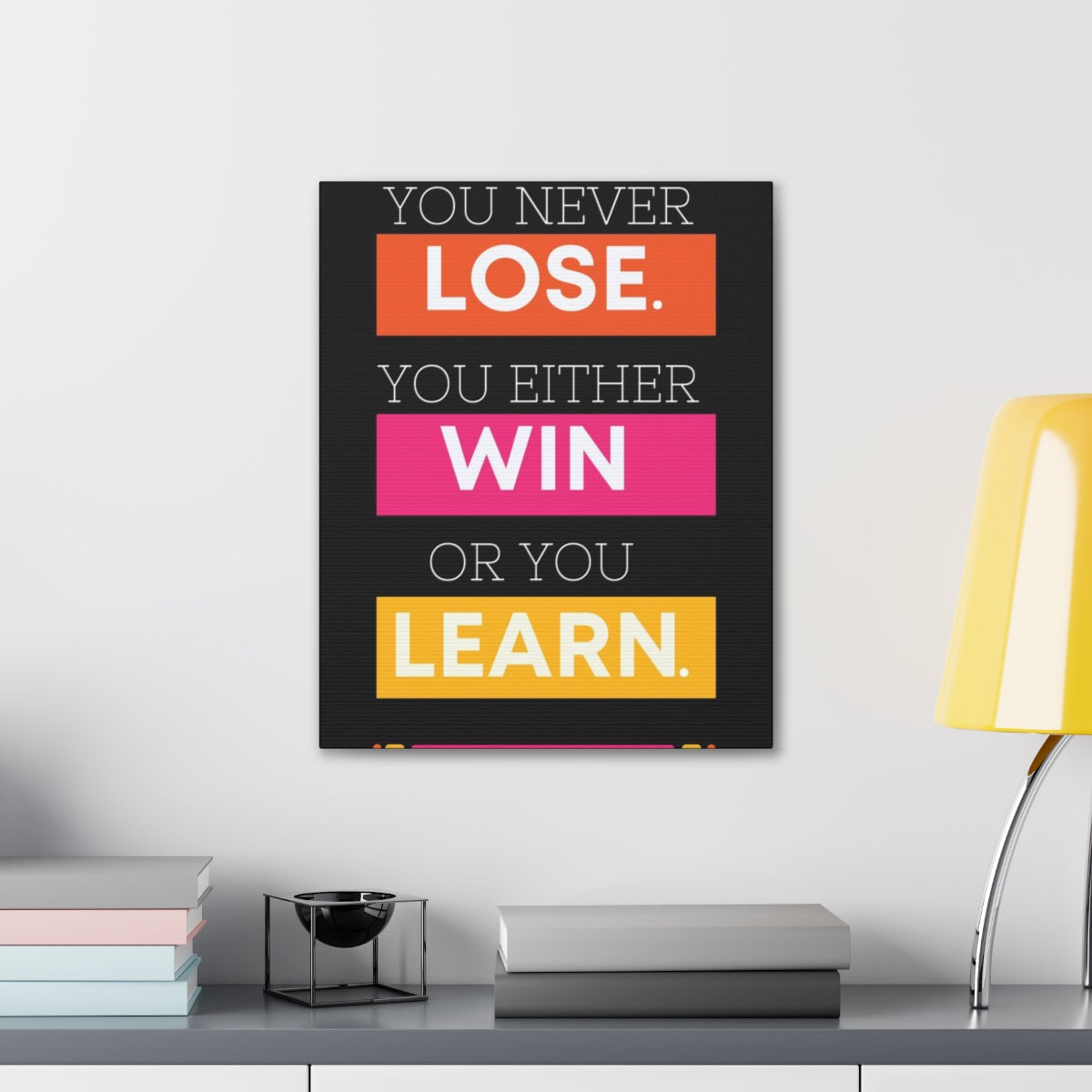 Scripture Walls Inspirational Wall Art Lose Win Learn Motivation Wall Decor for Home Office Gym Inspiring Success Quote Print Ready to Hang Unframed-Express Your Love Gifts