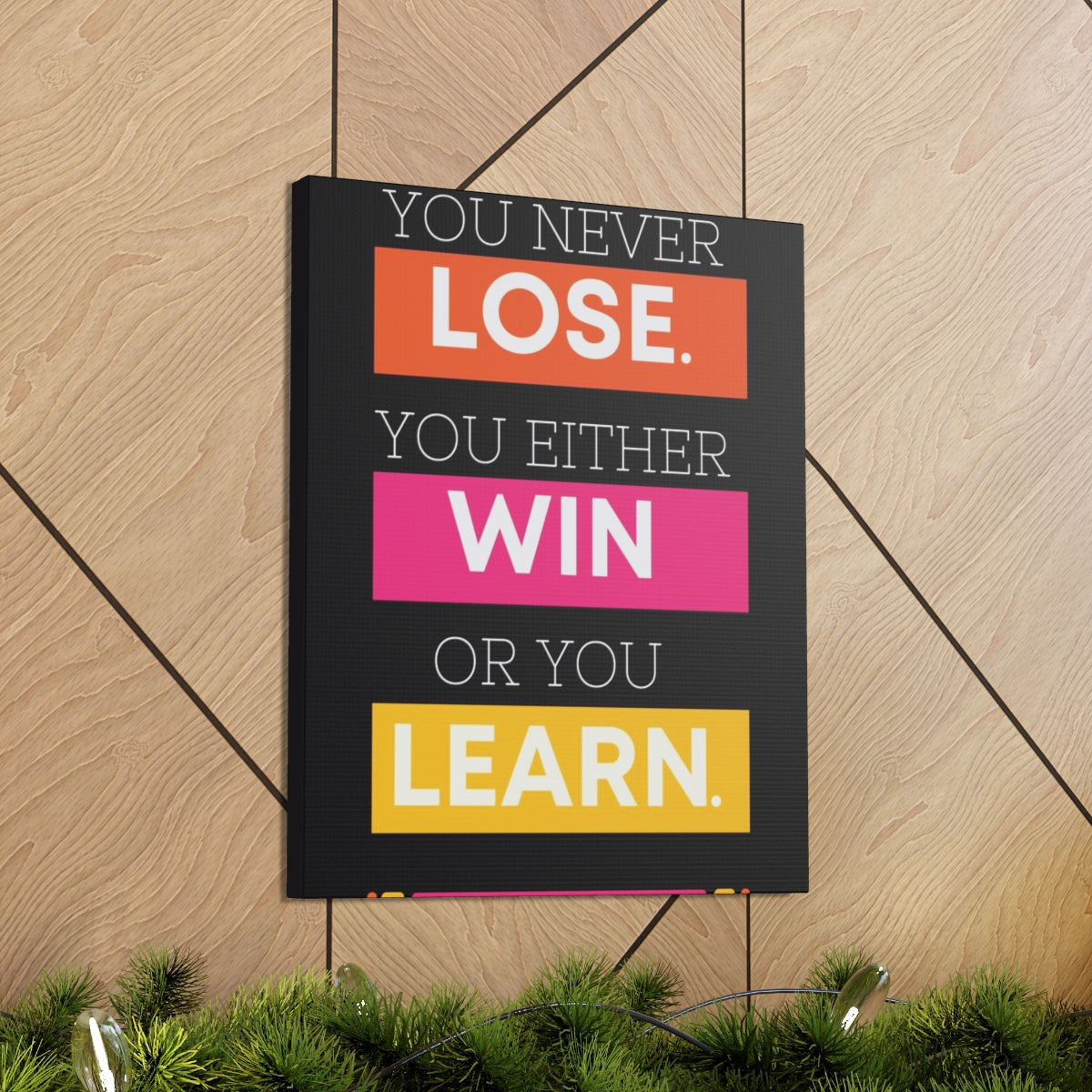 Scripture Walls Inspirational Wall Art Lose Win Learn Motivation Wall Decor for Home Office Gym Inspiring Success Quote Print Ready to Hang Unframed-Express Your Love Gifts