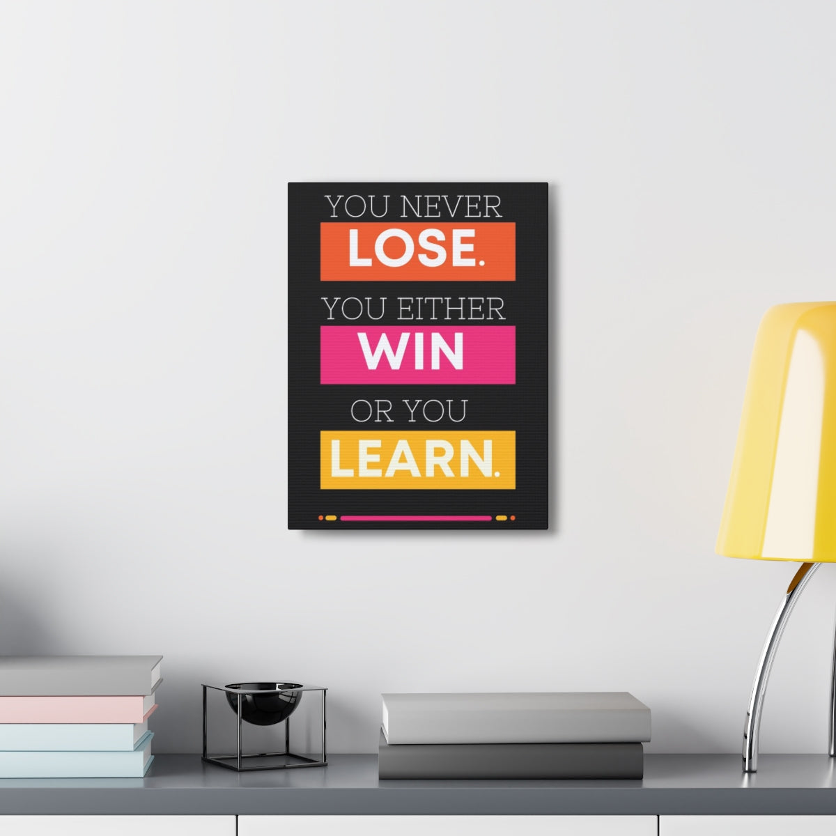 Scripture Walls Inspirational Wall Art Lose Win Learn Motivation Wall Decor for Home Office Gym Inspiring Success Quote Print Ready to Hang Unframed-Express Your Love Gifts