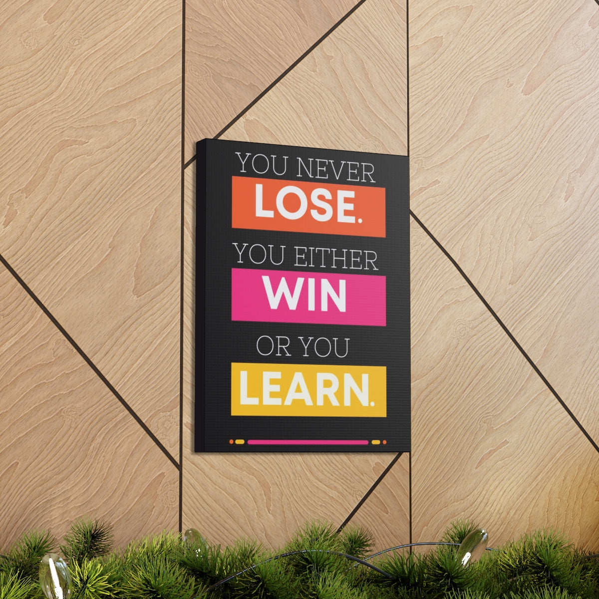 Scripture Walls Inspirational Wall Art Lose Win Learn Motivation Wall Decor for Home Office Gym Inspiring Success Quote Print Ready to Hang Unframed-Express Your Love Gifts