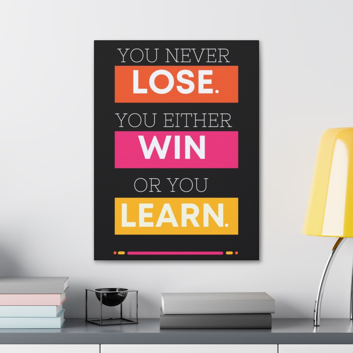 Scripture Walls Inspirational Wall Art Lose Win Learn Motivation Wall Decor for Home Office Gym Inspiring Success Quote Print Ready to Hang Unframed-Express Your Love Gifts
