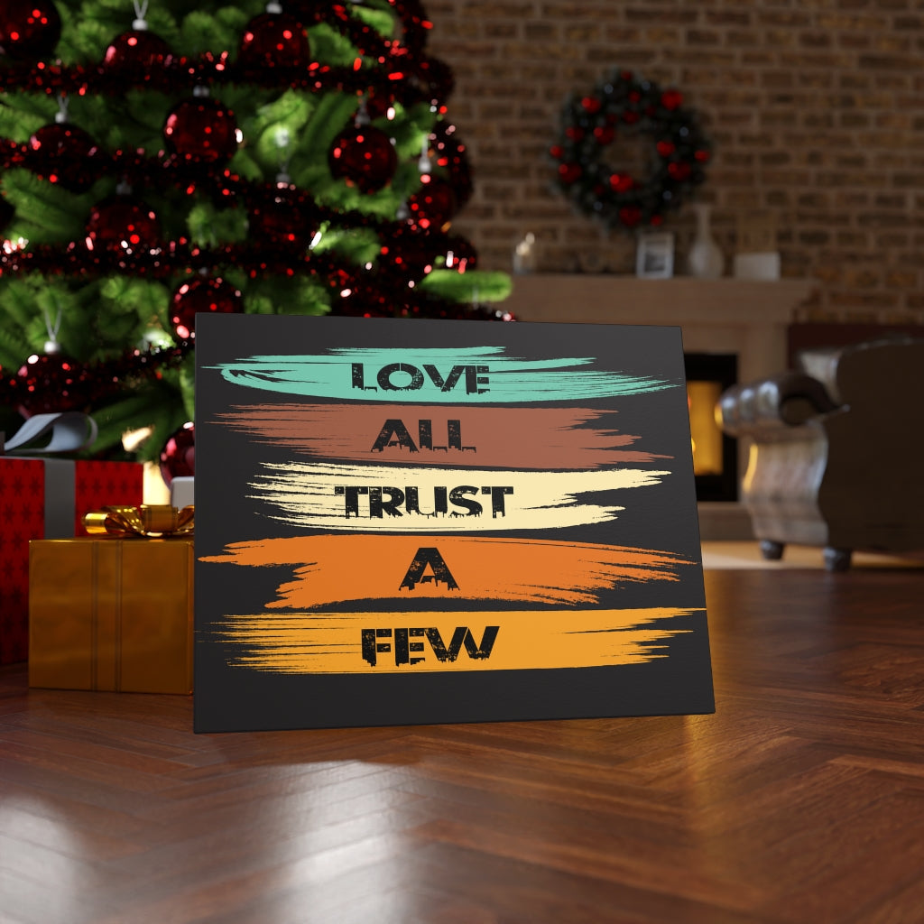 Scripture Walls Inspirational Wall Art Love All Trust a Few Wall Black Art Motivation Wall Decor for Home Office Gym Inspiring Success Quote Print Ready to Hang Unframed-Express Your Love Gifts