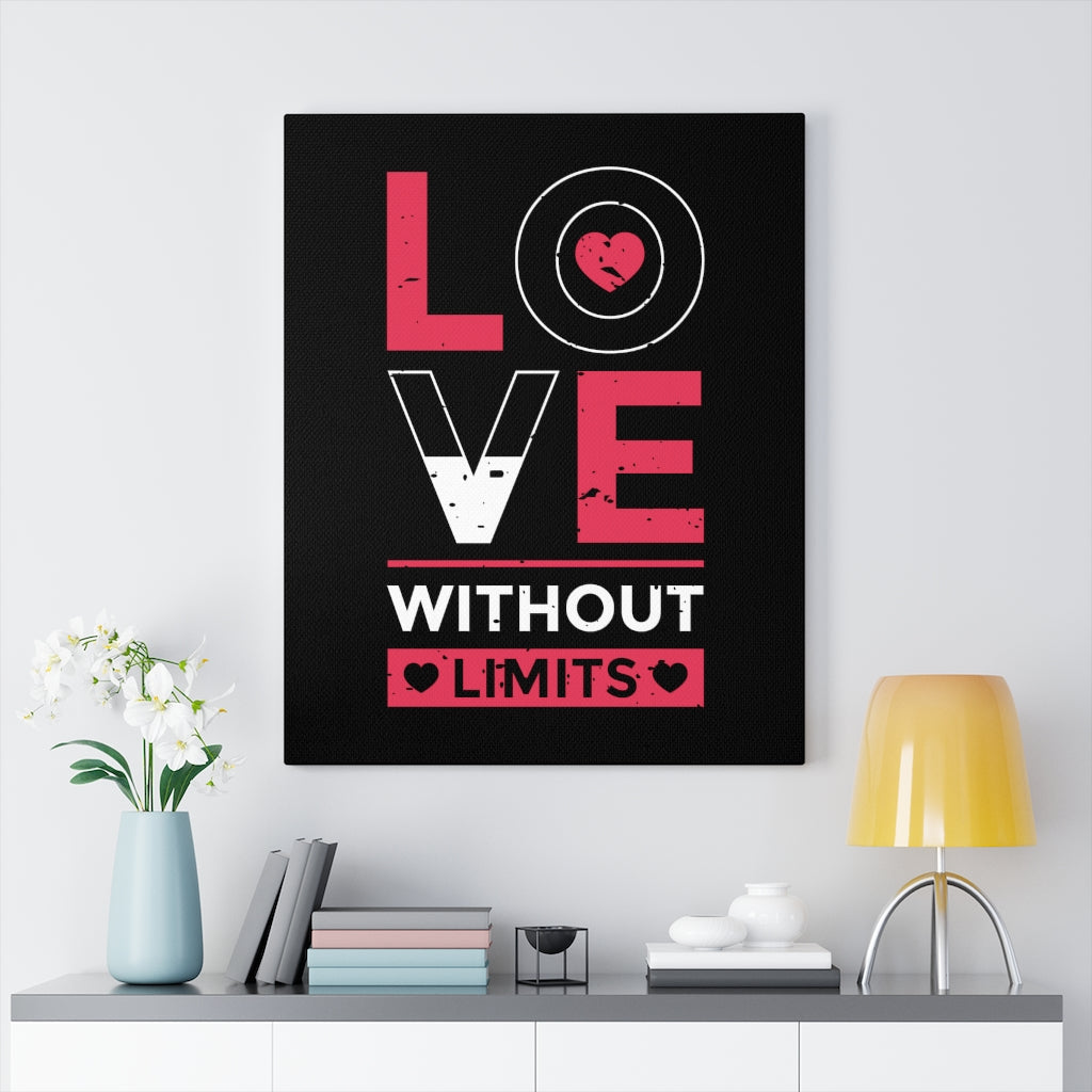 Scripture Walls Inspirational Wall Art Love Without Limits Wall Art Motivation Wall Decor for Home Office Gym Inspiring Success Quote Print Ready to Hang Unframed-Express Your Love Gifts