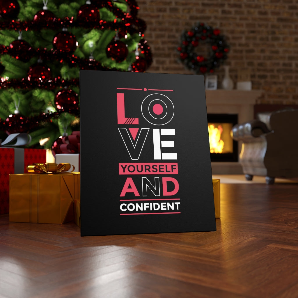Scripture Walls Inspirational Wall Art Love Yourself And Confident Wall Art Motivation Wall Decor for Home Office Gym Inspiring Success Quote Print Ready to Hang Unframed-Express Your Love Gifts