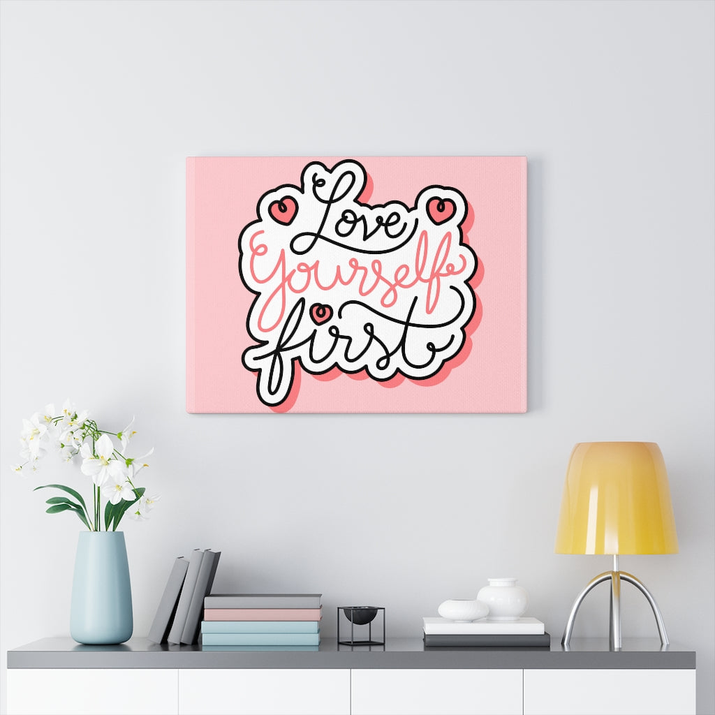 Scripture Walls Inspirational Wall Art Love Yourself First Wall Art Motivational Motto Inspiring Prints Artwork Decor Ready to Hang Unframed-Express Your Love Gifts