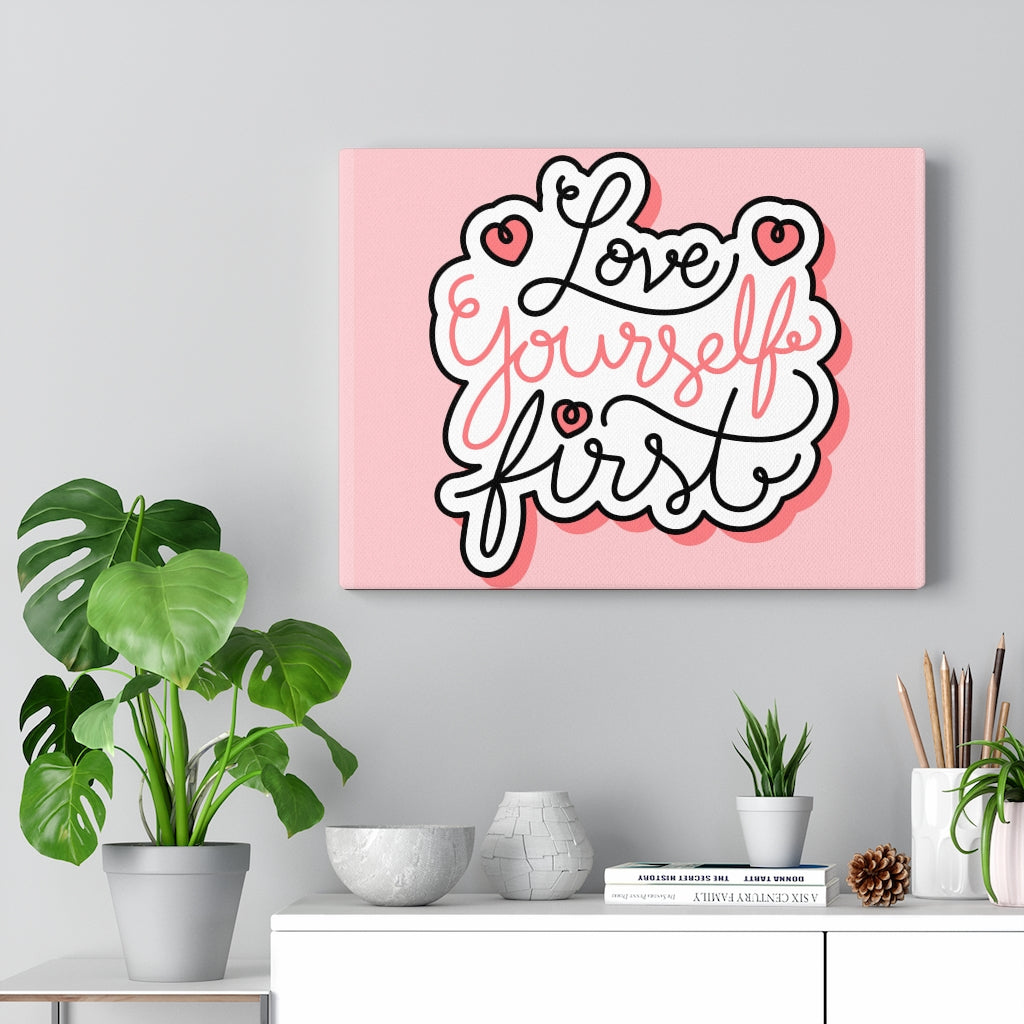 Scripture Walls Inspirational Wall Art Love Yourself First Wall Art Motivational Motto Inspiring Prints Artwork Decor Ready to Hang Unframed-Express Your Love Gifts