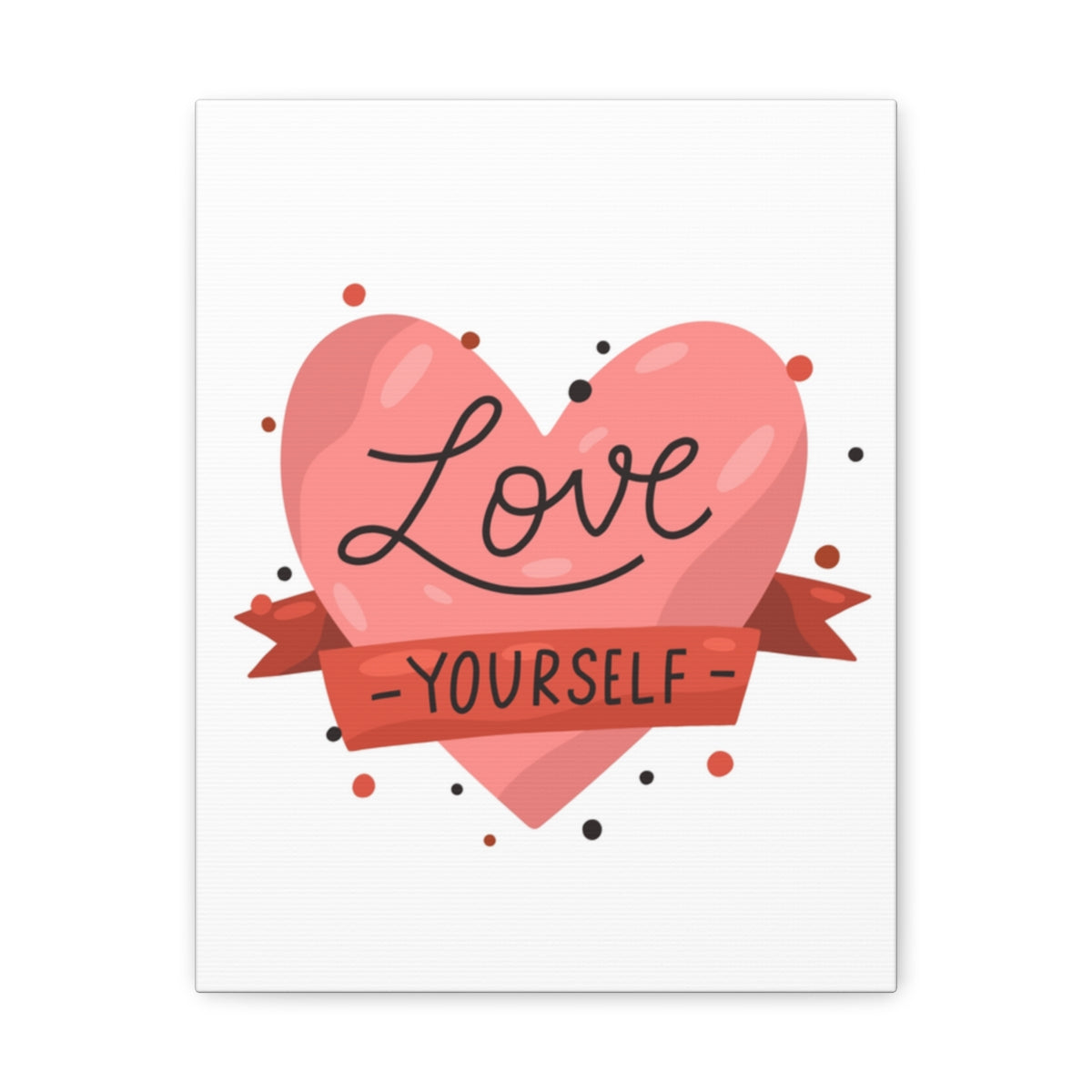Scripture Walls Inspirational Wall Art Love Yourself Heart Motivation Wall Decor for Home Office Gym Inspiring Success Quote Print Ready to Hang Unframed-Express Your Love Gifts