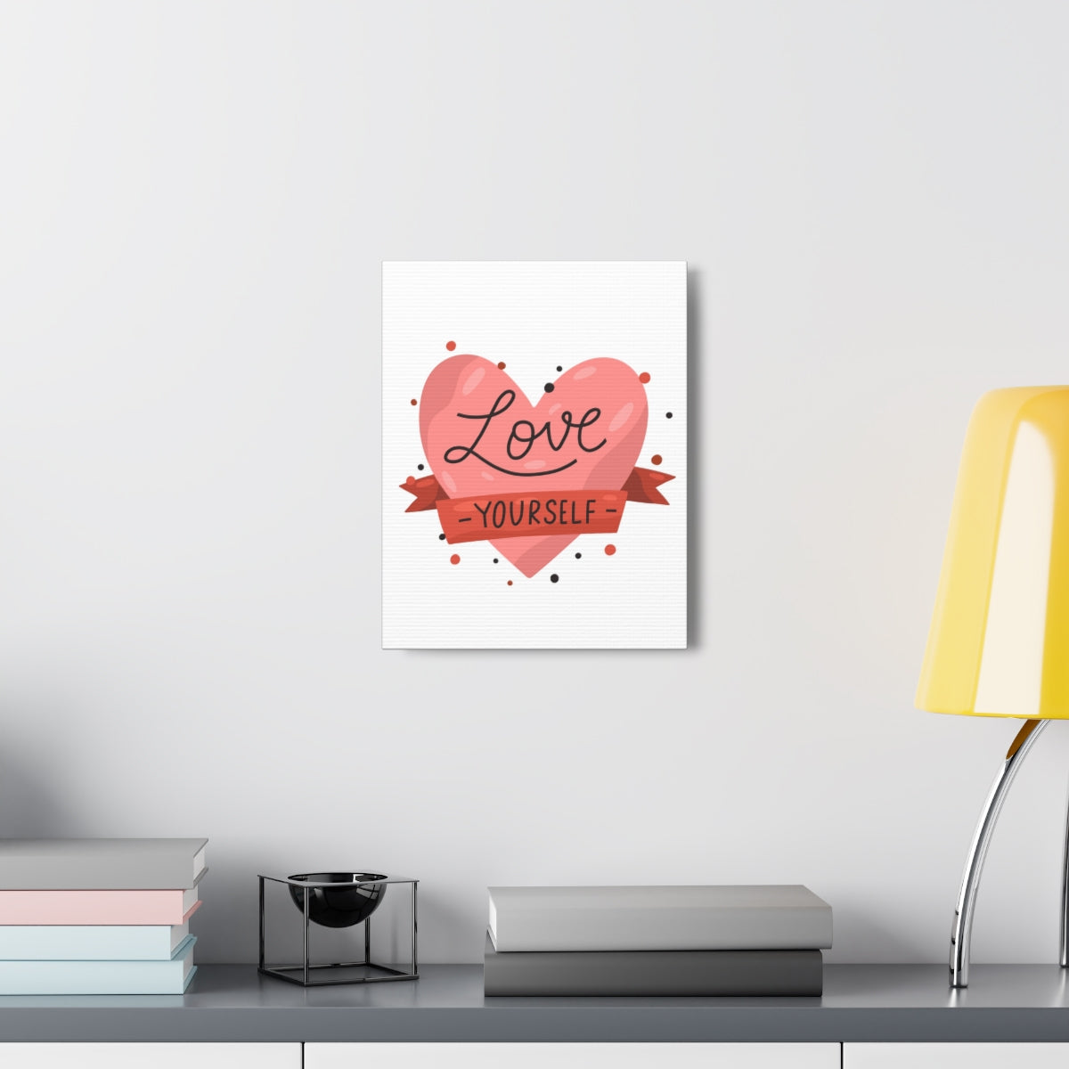 Scripture Walls Inspirational Wall Art Love Yourself Heart Motivation Wall Decor for Home Office Gym Inspiring Success Quote Print Ready to Hang Unframed-Express Your Love Gifts