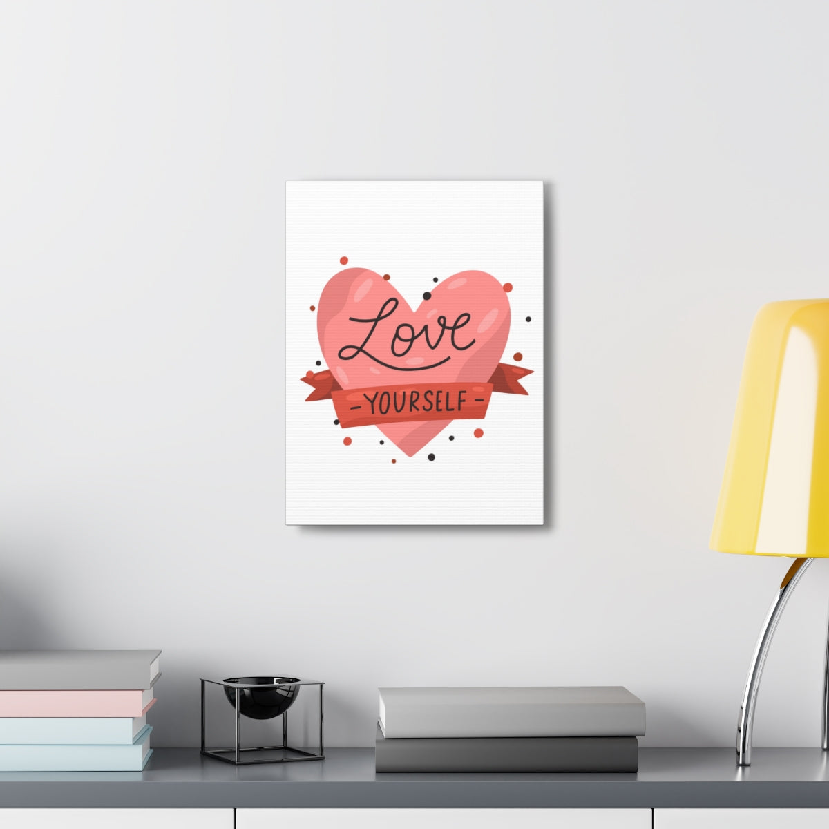 Scripture Walls Inspirational Wall Art Love Yourself Heart Motivation Wall Decor for Home Office Gym Inspiring Success Quote Print Ready to Hang Unframed-Express Your Love Gifts