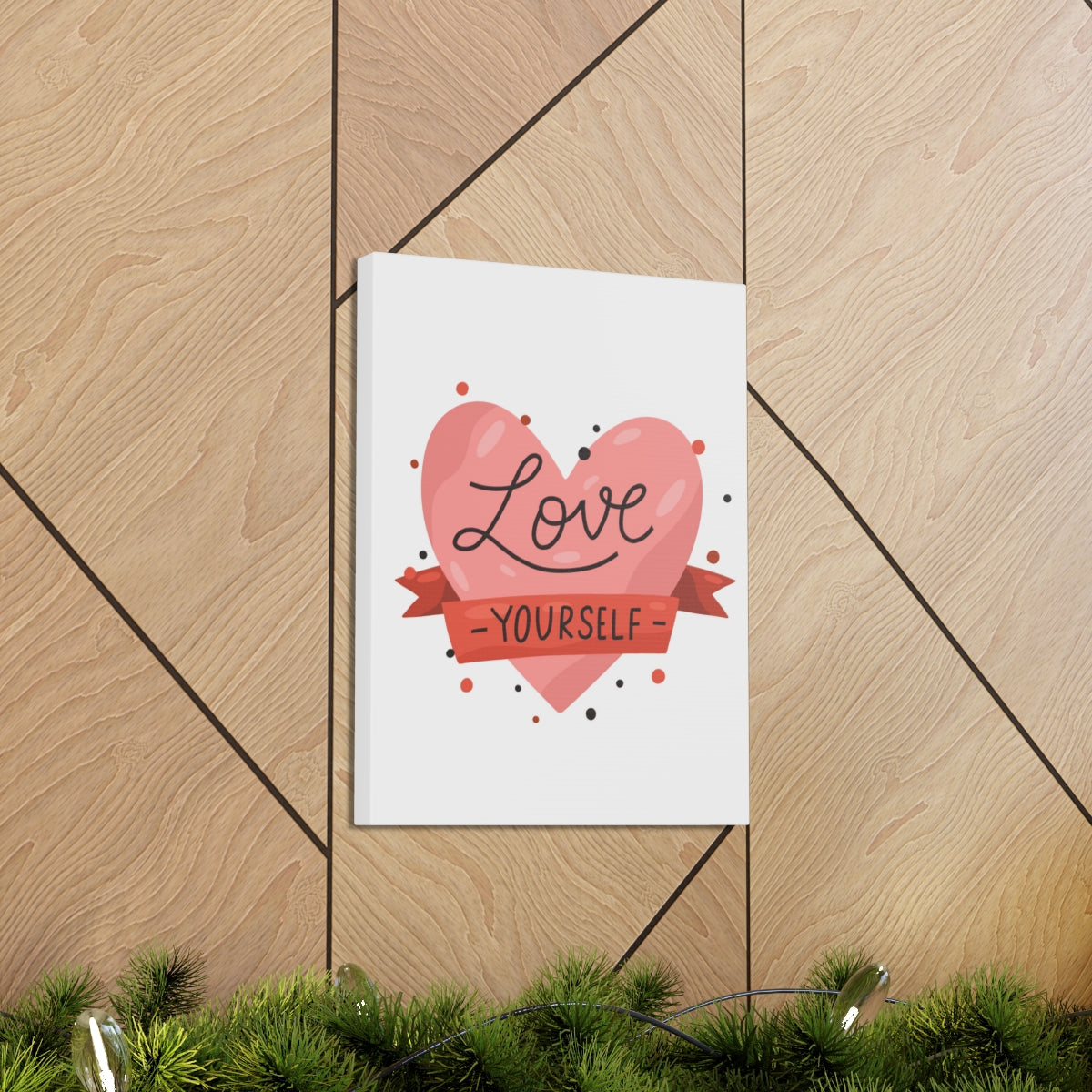 Scripture Walls Inspirational Wall Art Love Yourself Heart Motivation Wall Decor for Home Office Gym Inspiring Success Quote Print Ready to Hang Unframed-Express Your Love Gifts