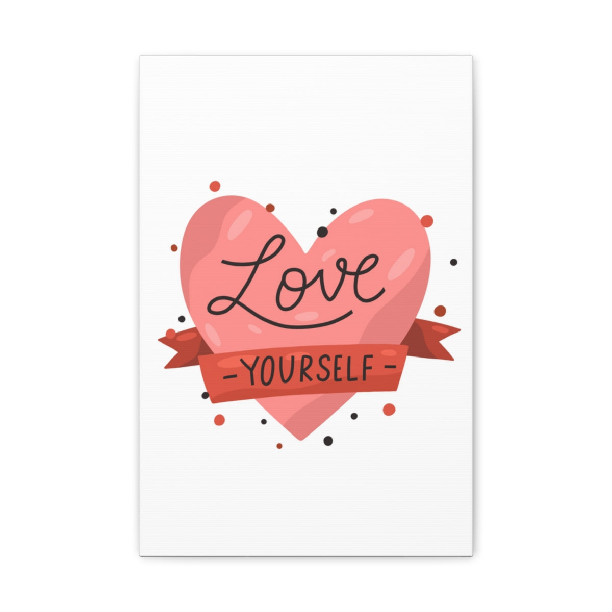 Scripture Walls Inspirational Wall Art Love Yourself Heart Motivation Wall Decor for Home Office Gym Inspiring Success Quote Print Ready to Hang Unframed-Express Your Love Gifts