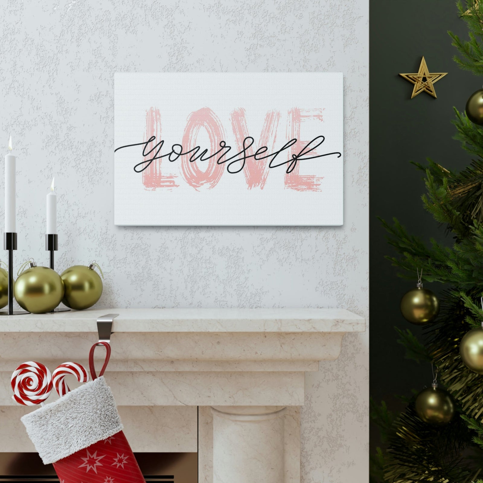 Scripture Walls Inspirational Wall Art Love Yourself Motivation Wall Decor for Home Office Gym Inspiring Success Quote Print Ready to Hang Unframed-Express Your Love Gifts
