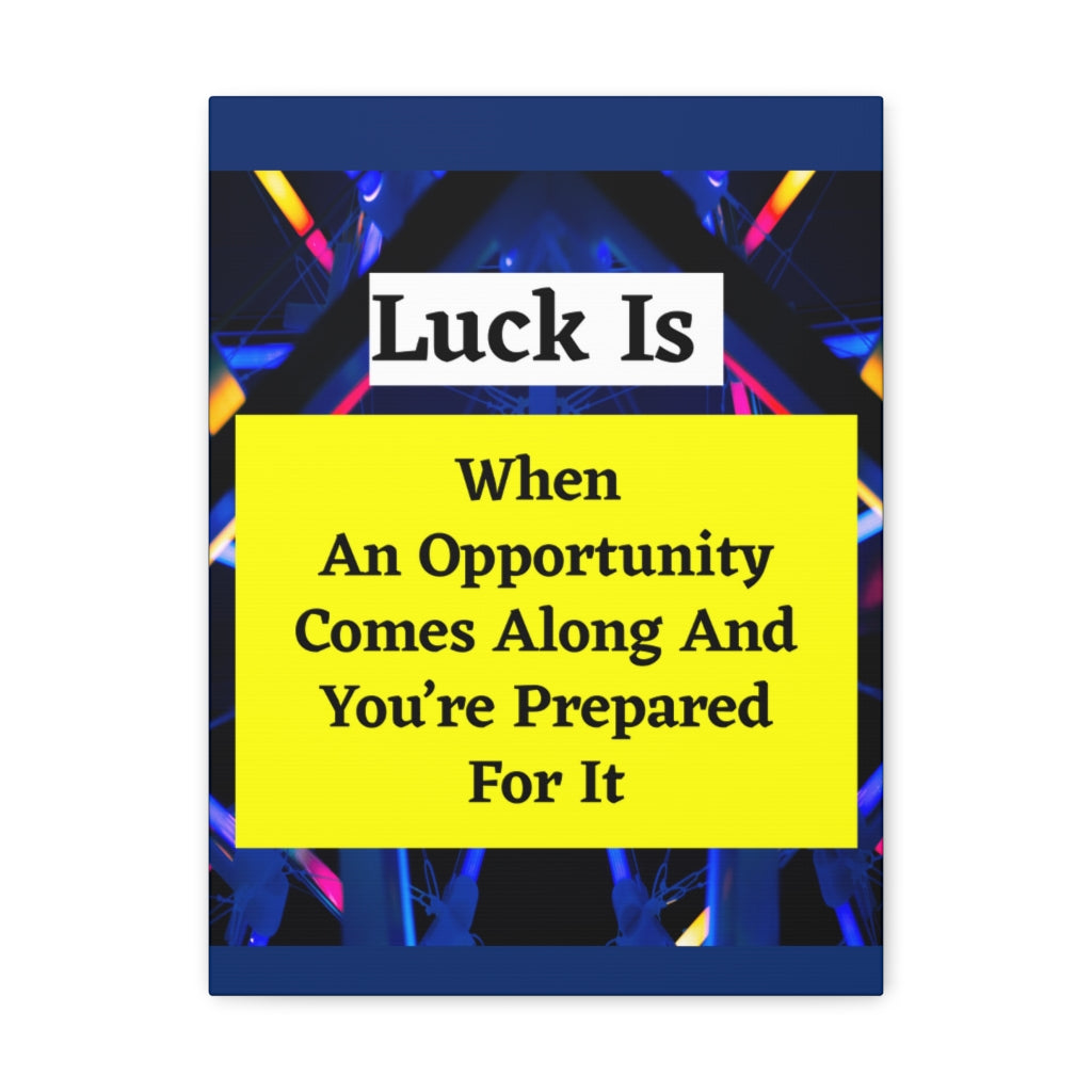 Scripture Walls Inspirational Wall Art Luck Is An Opportunity Motivation Wall Decor for Home Office Gym Inspiring Success Quote Print Ready to Hang Unframed-Express Your Love Gifts