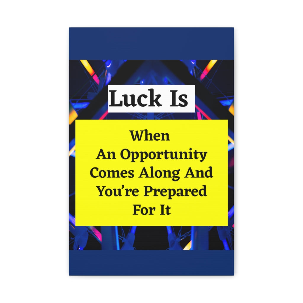 Scripture Walls Inspirational Wall Art Luck Is An Opportunity Motivation Wall Decor for Home Office Gym Inspiring Success Quote Print Ready to Hang Unframed-Express Your Love Gifts