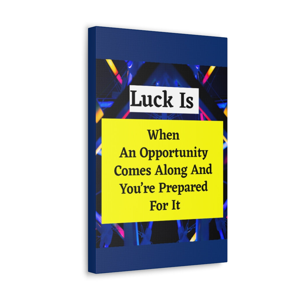 Scripture Walls Inspirational Wall Art Luck Is An Opportunity Motivation Wall Decor for Home Office Gym Inspiring Success Quote Print Ready to Hang Unframed-Express Your Love Gifts