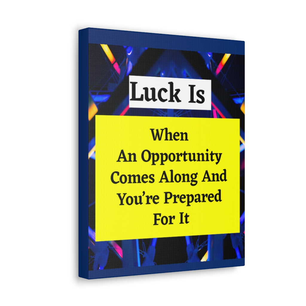 Scripture Walls Inspirational Wall Art Luck Is An Opportunity Motivation Wall Decor for Home Office Gym Inspiring Success Quote Print Ready to Hang Unframed-Express Your Love Gifts