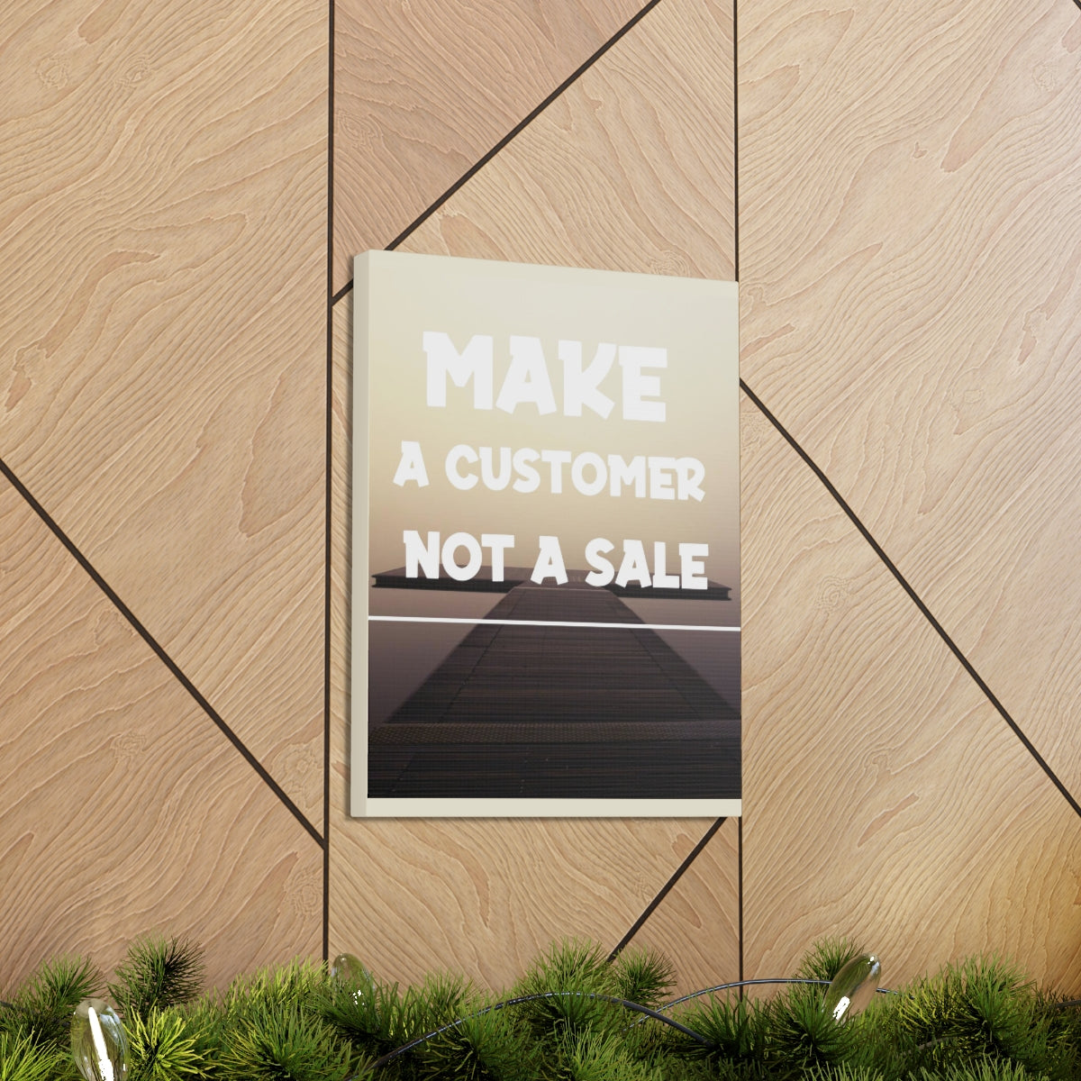 Scripture Walls Inspirational Wall Art Make A Customer Not A Sale Motivation Wall Decor for Home Office Gym Inspiring Success Quote Print Ready to Hang Unframed-Express Your Love Gifts