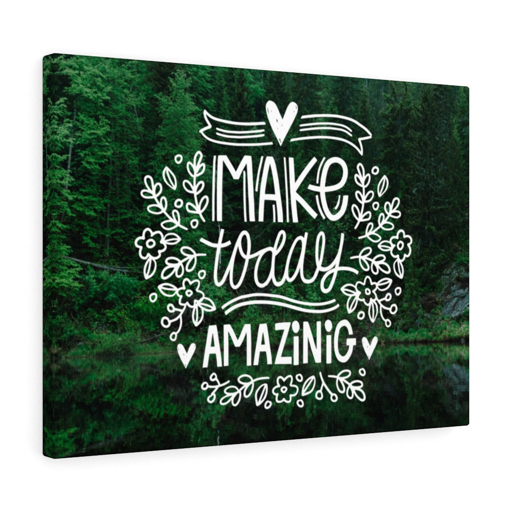 Scripture Walls Inspirational Wall Art Make Today Amazing Green Wall Art Motivational Motto Inspiring Prints Artwork Decor Ready to Hang Unframed-Express Your Love Gifts
