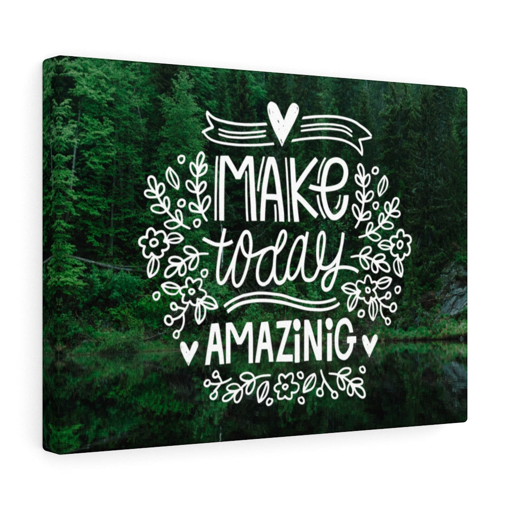 Scripture Walls Inspirational Wall Art Make Today Amazing Green Wall Art Motivational Motto Inspiring Prints Artwork Decor Ready to Hang Unframed-Express Your Love Gifts