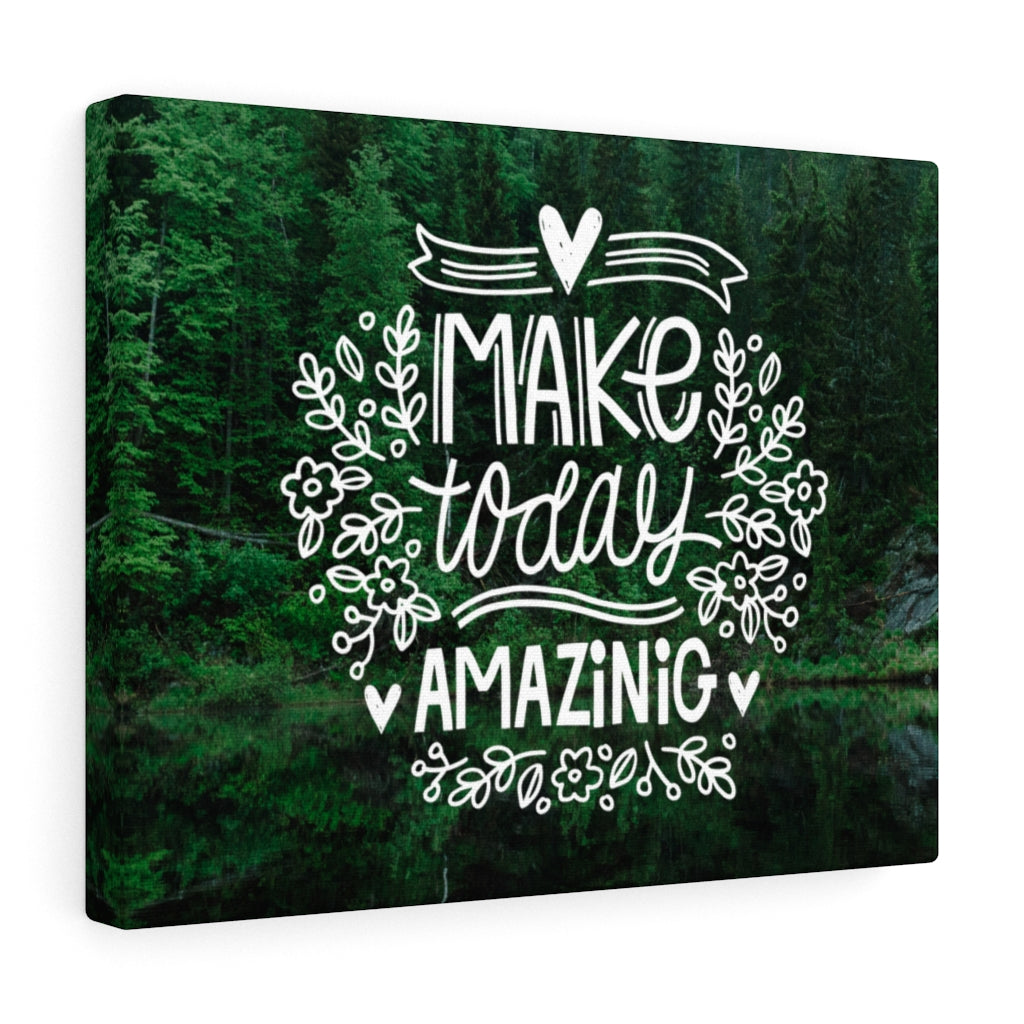 Scripture Walls Inspirational Wall Art Make Today Amazing Green Wall Art Motivational Motto Inspiring Prints Artwork Decor Ready to Hang Unframed-Express Your Love Gifts