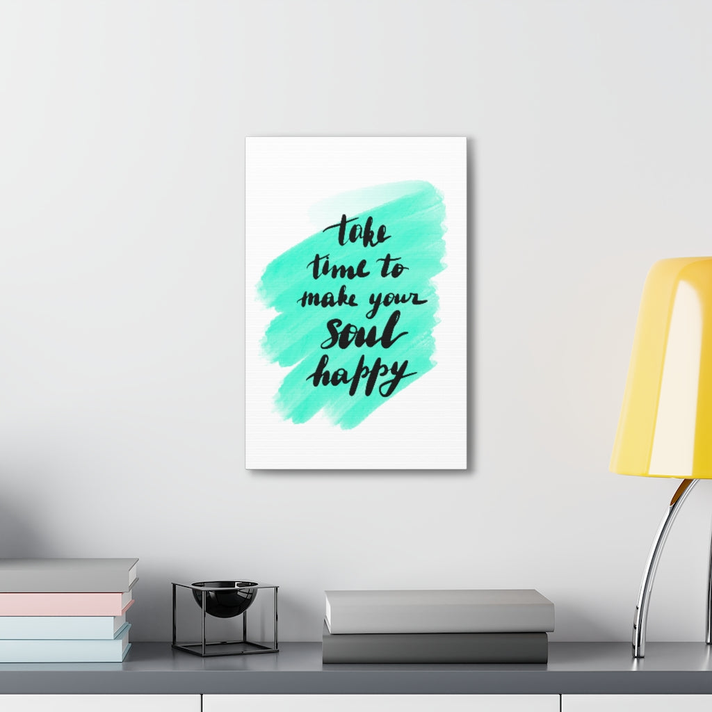 Scripture Walls Inspirational Wall Art Make Your Soul Happy Motivation Wall Decor for Home Office Gym Inspiring Success Quote Print Ready to Hang Unframed-Express Your Love Gifts