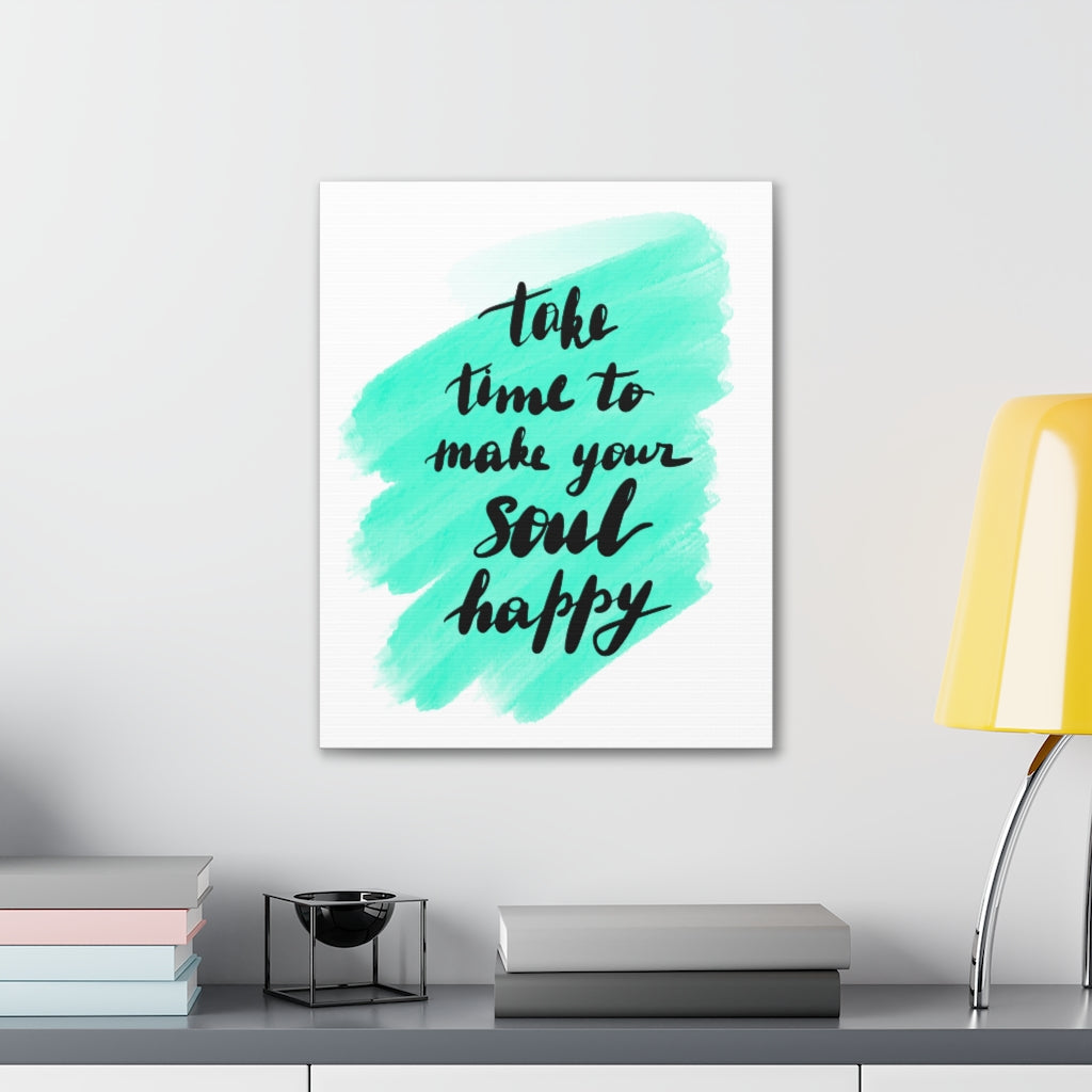 Scripture Walls Inspirational Wall Art Make Your Soul Happy Motivation Wall Decor for Home Office Gym Inspiring Success Quote Print Ready to Hang Unframed-Express Your Love Gifts