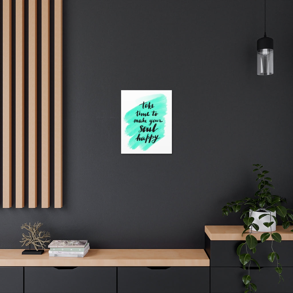 Scripture Walls Inspirational Wall Art Make Your Soul Happy Motivation Wall Decor for Home Office Gym Inspiring Success Quote Print Ready to Hang Unframed-Express Your Love Gifts