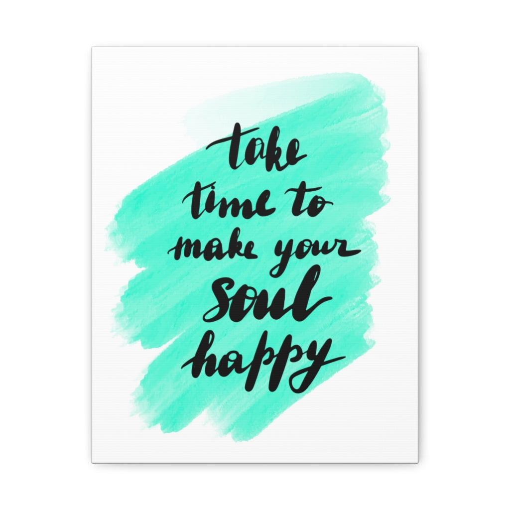 Scripture Walls Inspirational Wall Art Make Your Soul Happy Motivation Wall Decor for Home Office Gym Inspiring Success Quote Print Ready to Hang Unframed-Express Your Love Gifts