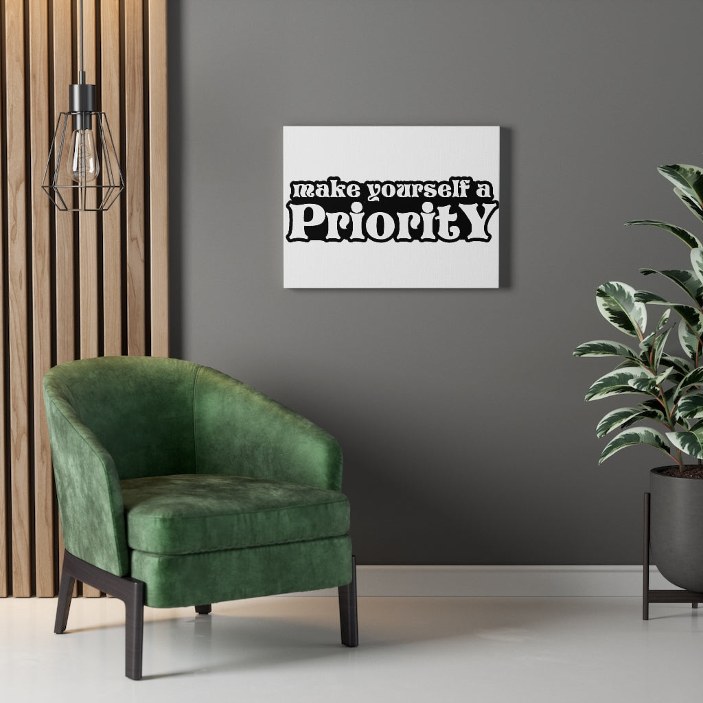 Scripture Walls Inspirational Wall Art Make Yourself A Priority Wall Art Motivation Wall Decor for Home Office Gym Inspiring Success Quote Print Ready to Hang Unframed-Express Your Love Gifts