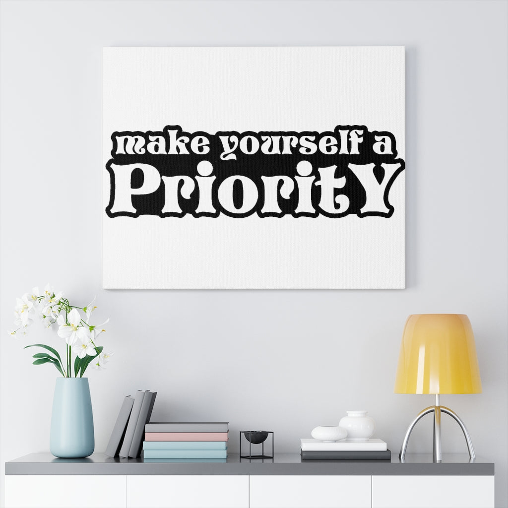 Scripture Walls Inspirational Wall Art Make Yourself A Priority Wall Art Motivation Wall Decor for Home Office Gym Inspiring Success Quote Print Ready to Hang Unframed-Express Your Love Gifts