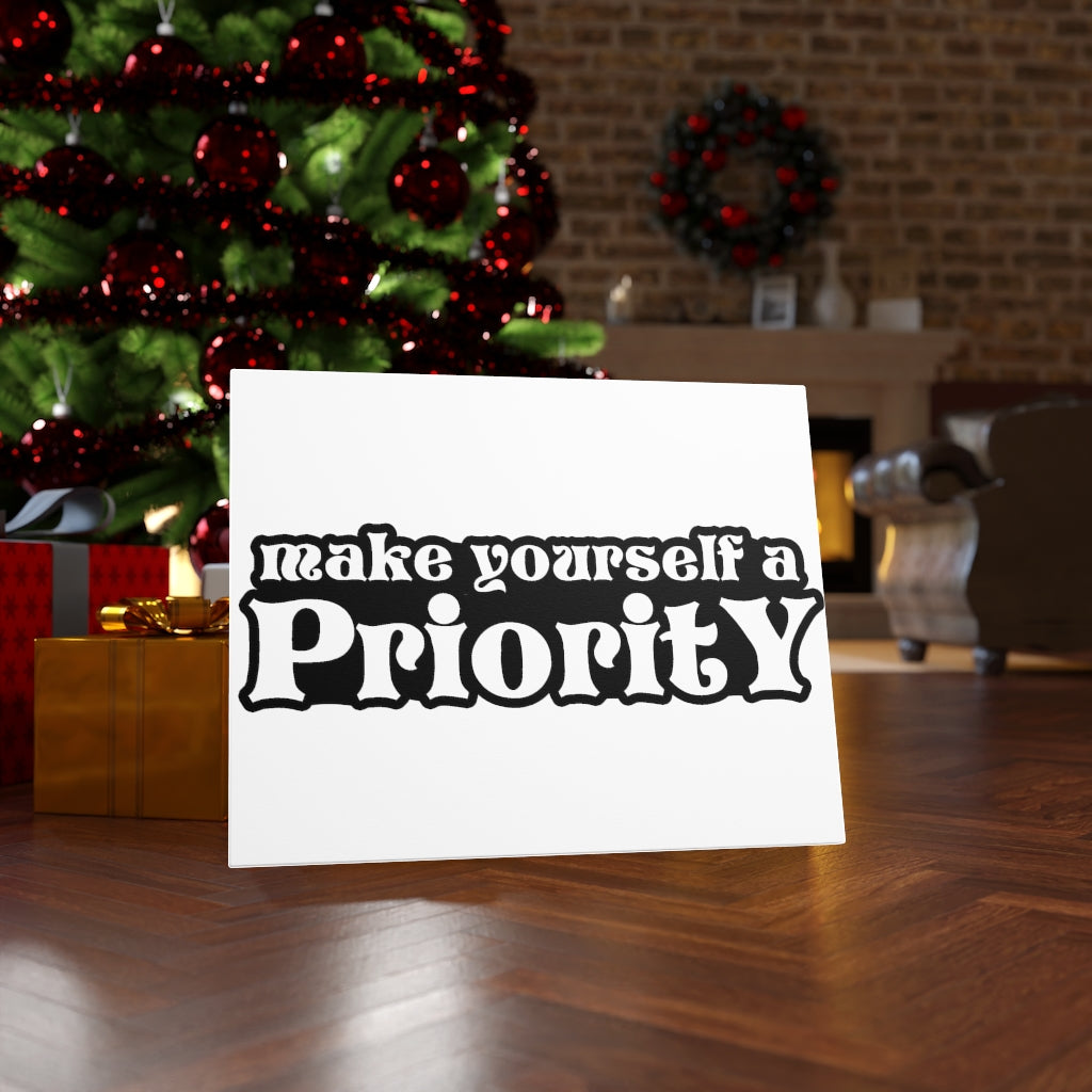 Scripture Walls Inspirational Wall Art Make Yourself A Priority Wall Art Motivation Wall Decor for Home Office Gym Inspiring Success Quote Print Ready to Hang Unframed-Express Your Love Gifts