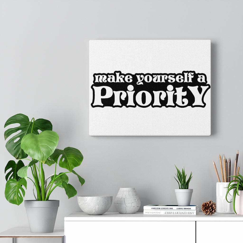Scripture Walls Inspirational Wall Art Make Yourself A Priority Wall Art Motivation Wall Decor for Home Office Gym Inspiring Success Quote Print Ready to Hang Unframed-Express Your Love Gifts