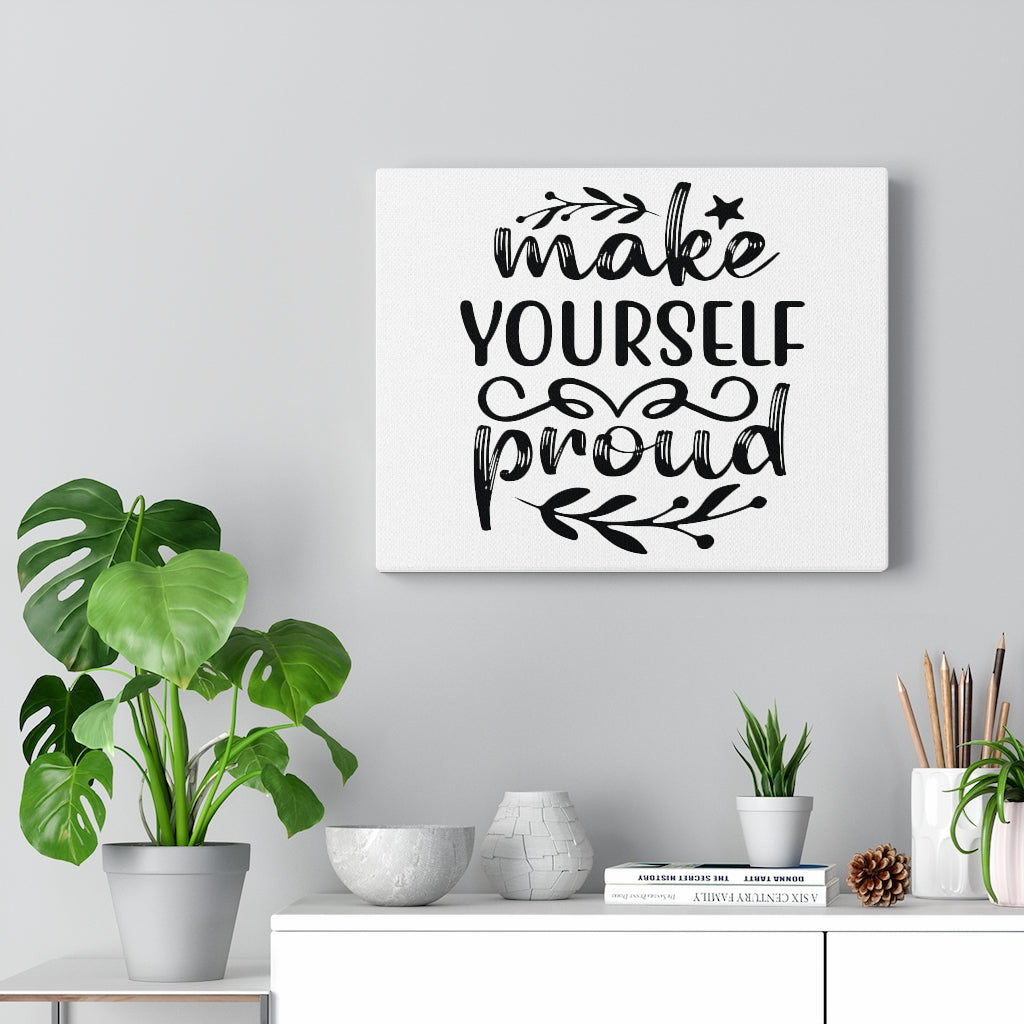 Scripture Walls Inspirational Wall Art Make Yourself Proud Star Wall Art Motivation Wall Decor for Home Office Gym Inspiring Success Quote Print Ready to Hang Unframed-Express Your Love Gifts