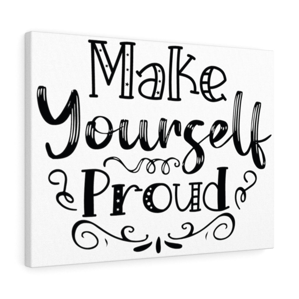 Scripture Walls Inspirational Wall Art Make Yourself Proud Wall Art Motivation Wall Decor for Home Office Gym Inspiring Success Quote Print Ready to Hang Unframed-Express Your Love Gifts