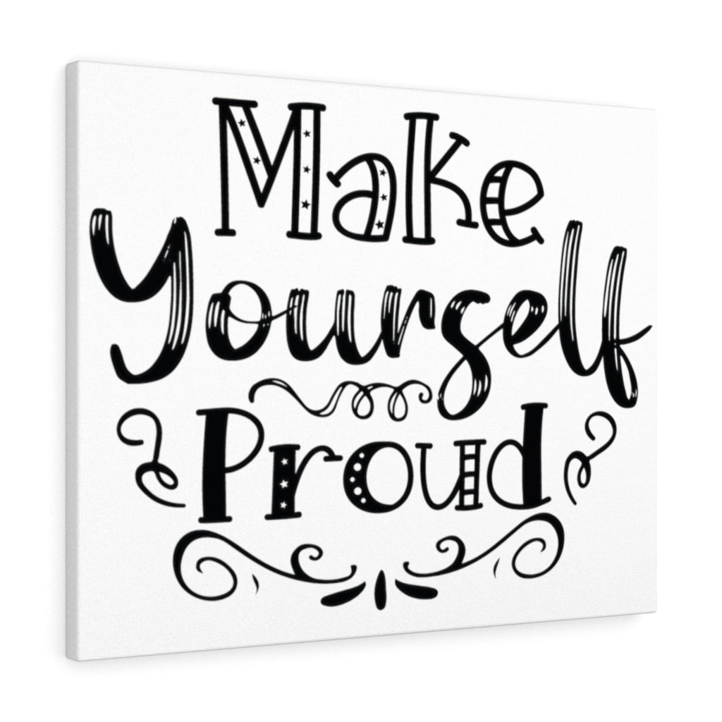 Scripture Walls Inspirational Wall Art Make Yourself Proud Wall Art Motivation Wall Decor for Home Office Gym Inspiring Success Quote Print Ready to Hang Unframed-Express Your Love Gifts