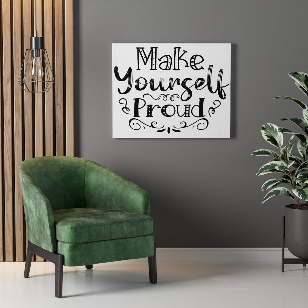 Scripture Walls Inspirational Wall Art Make Yourself Proud Wall Art Motivation Wall Decor for Home Office Gym Inspiring Success Quote Print Ready to Hang Unframed-Express Your Love Gifts