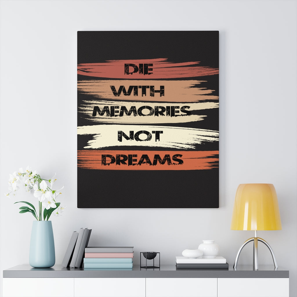 Scripture Walls Inspirational Wall Art Memories Not Dreams Wall Art Motivation Wall Decor for Home Office Gym Inspiring Success Quote Print Ready to Hang Unframed-Express Your Love Gifts